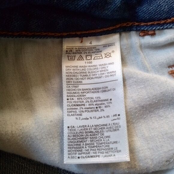 Old Navy Sz 4 Women's Jrs Rockstar Distressed High Rise Ankle Jeans - Picture 6 of 6